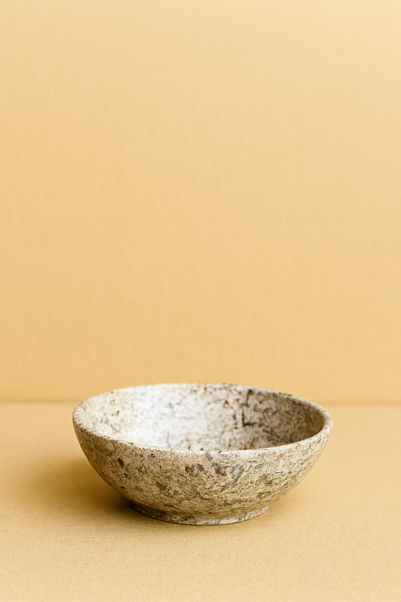 Natural Fossil Stone Bowl – Handcrafted Elegance from Earth’s History