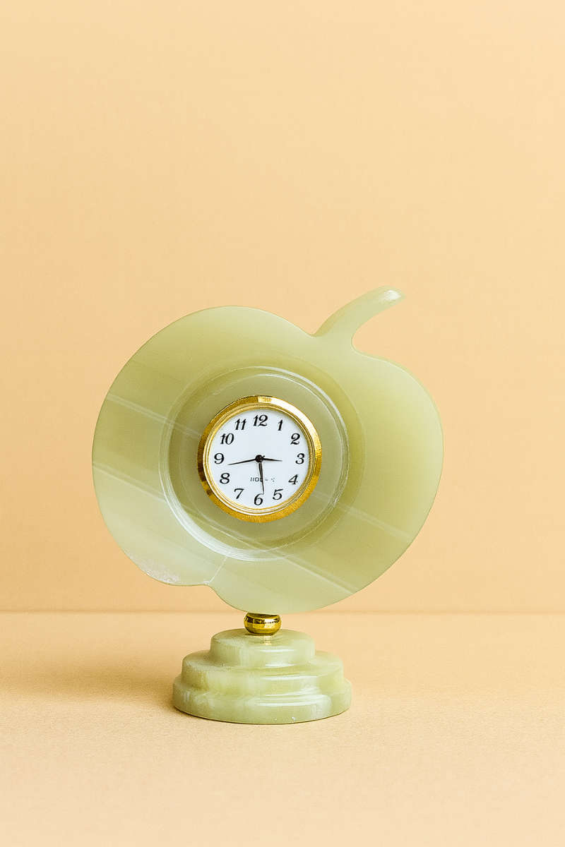 Apple of Time – Green Onyx Desk Clock