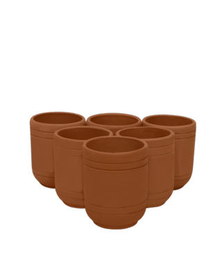 SET OF 6 CLAY GLASSES
