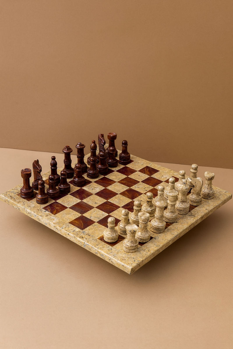 The Heritage Game – Handcrafted Marble Chess Set