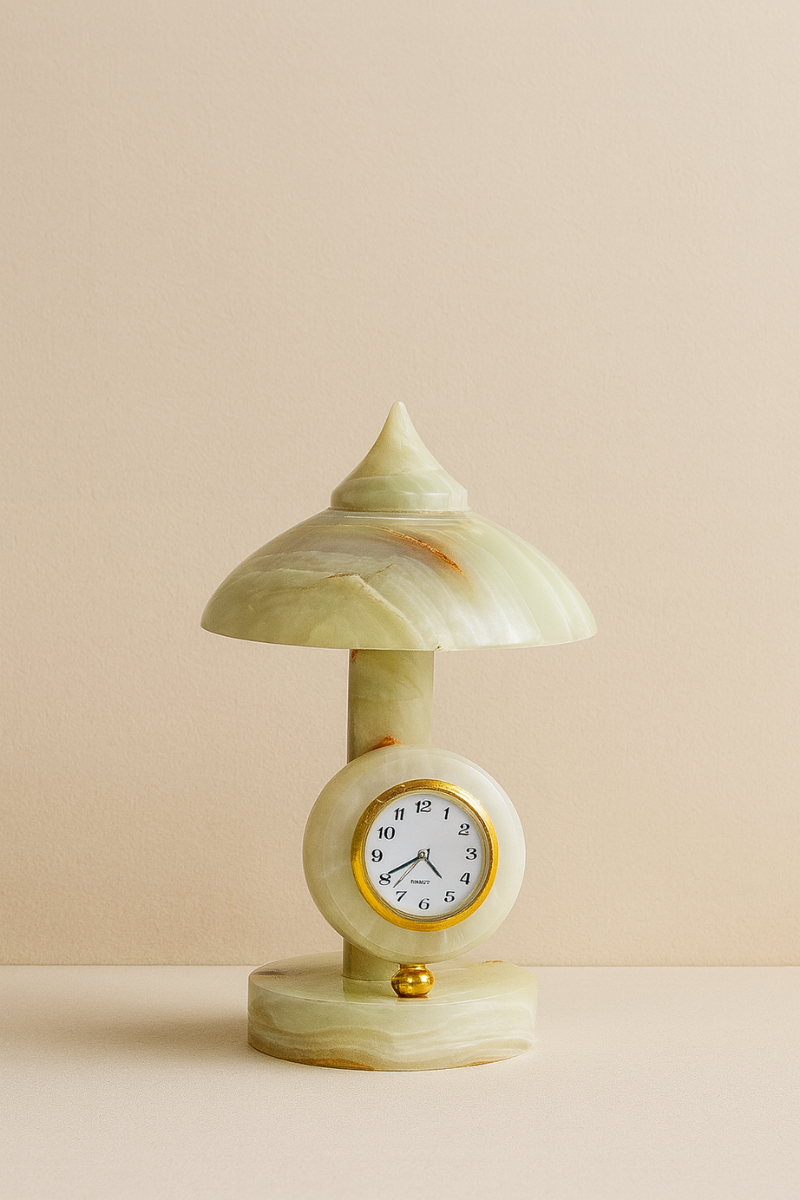 The Tranquil Lamp Clock – Onyx Serenity Edition