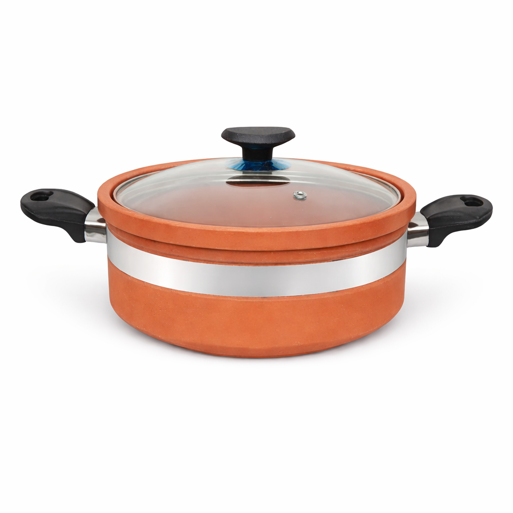 Flat Glazed Clay Karahi