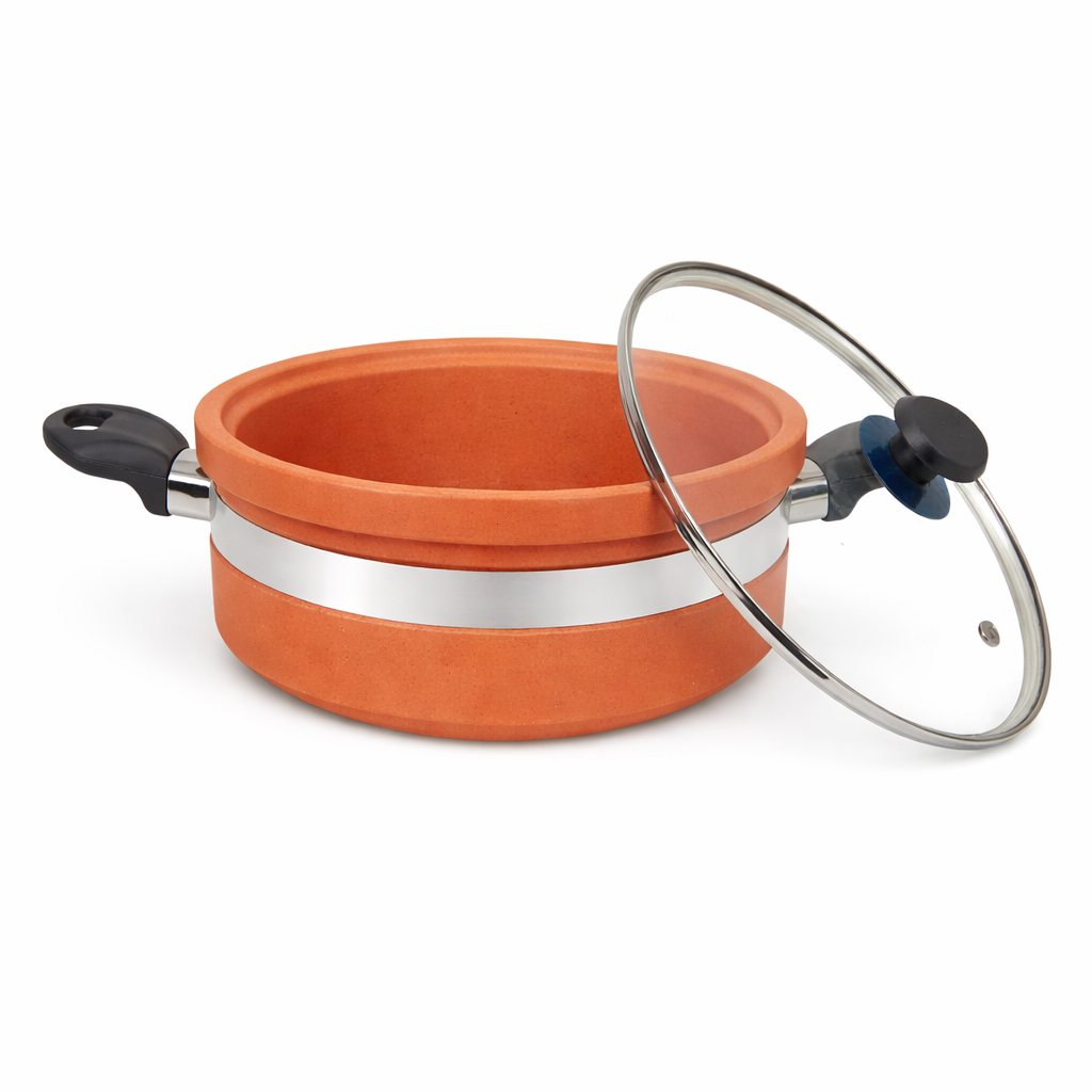 Flat Glazed Clay Karahi