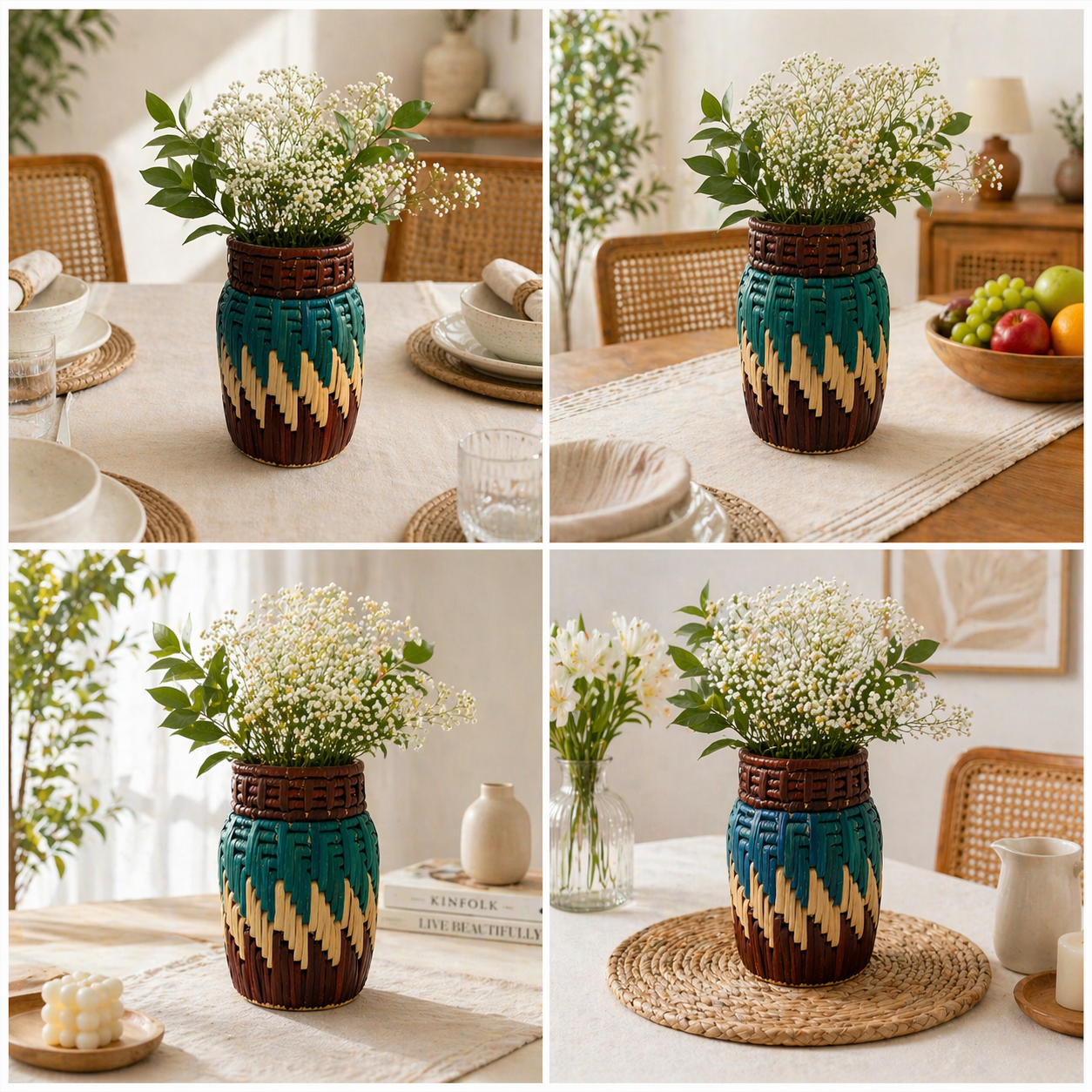 Handwoven Decorative Basket Vase