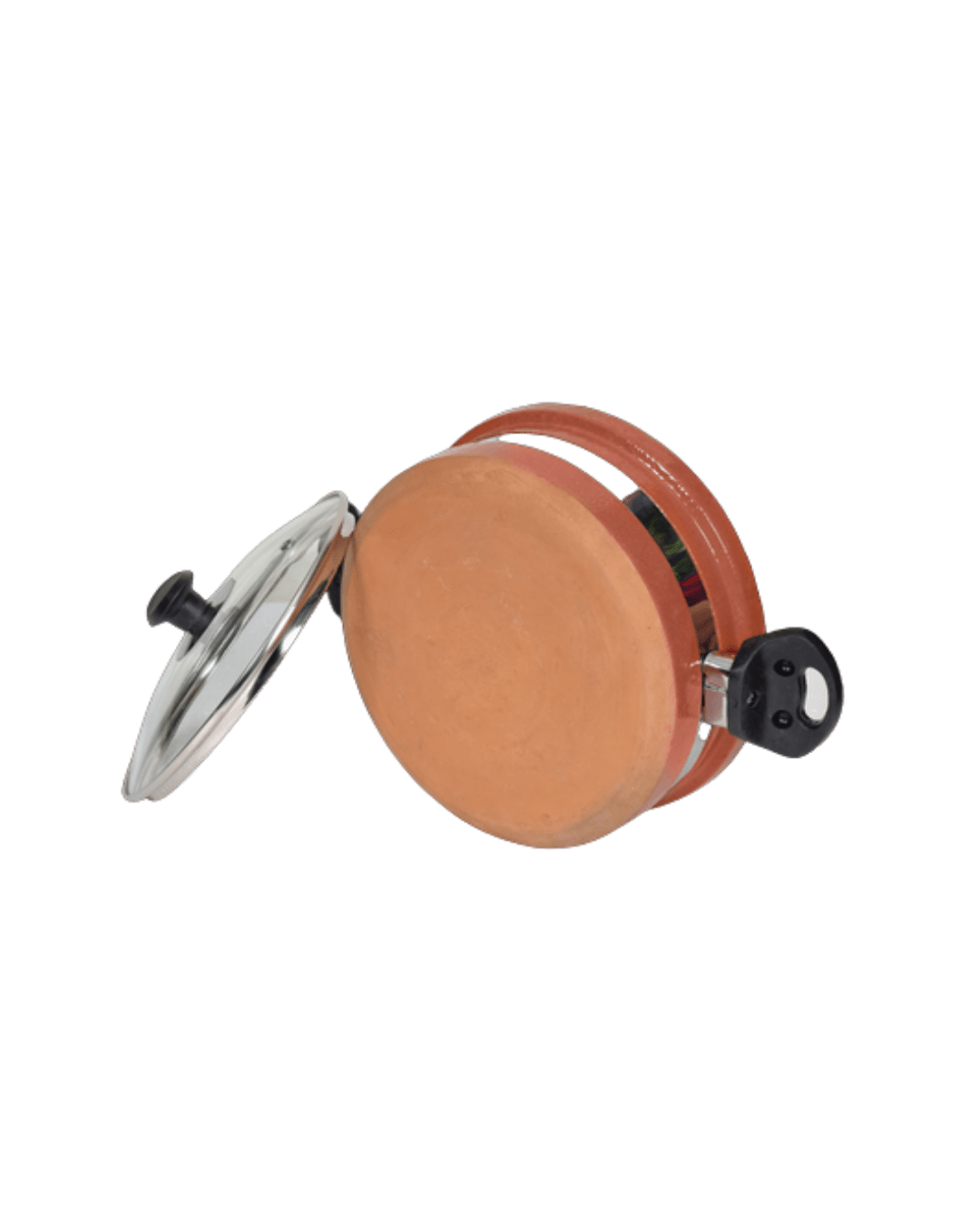 Flat Glazed Clay Karahi - Zavira