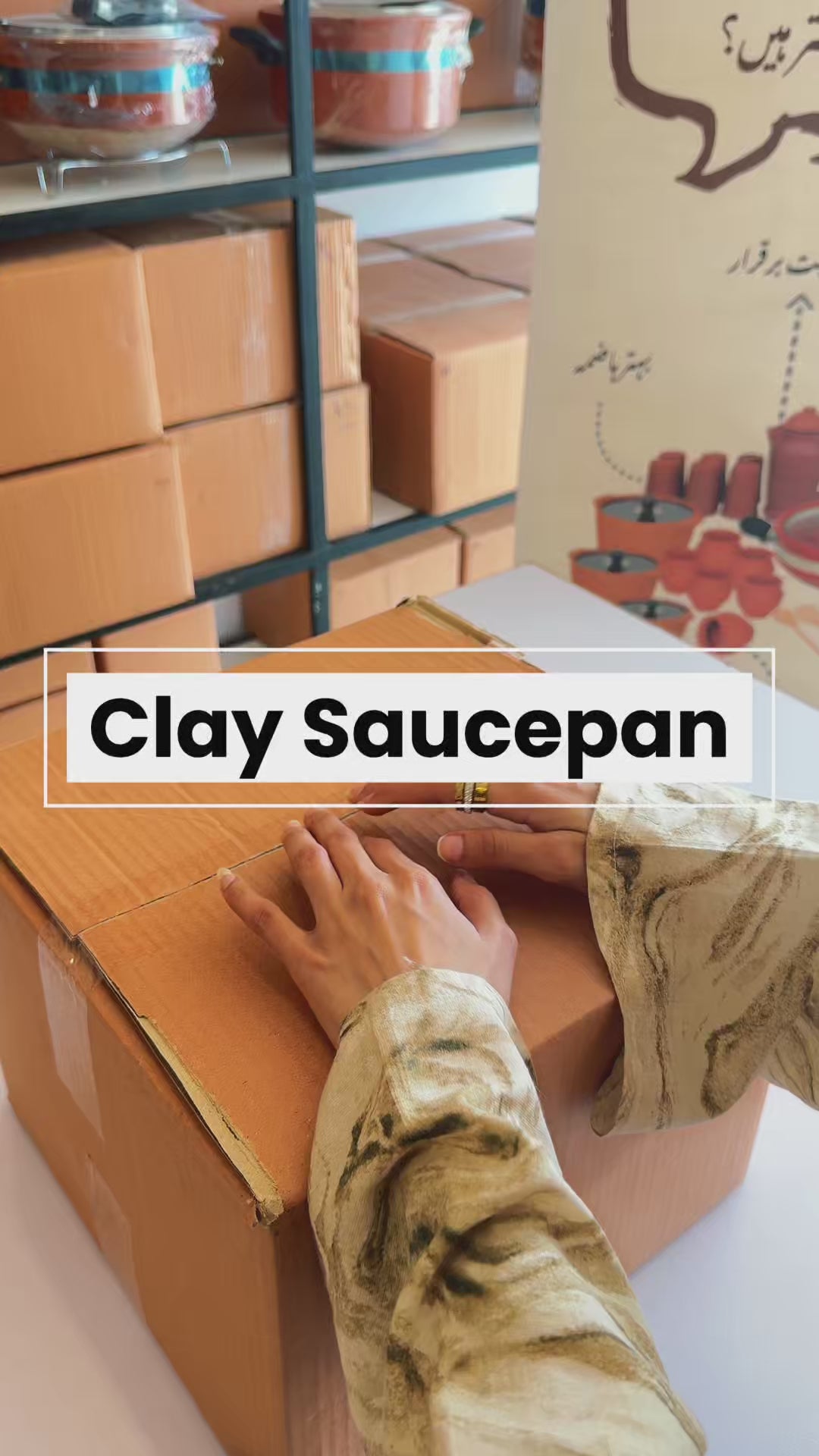 Glazed Clay Saucepan